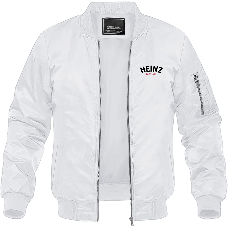 Men's HEINZ Lightweight Bomber Jacket Windbreaker Casual Fall Spring Outdoor Coat