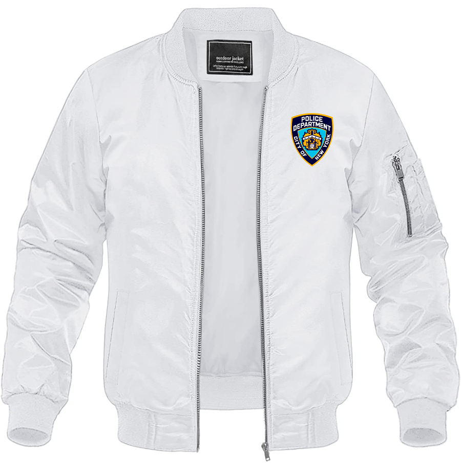 Men's NYPD Lightweight Bomber Jacket Windbreaker Casual Fall Spring Outdoor Coat