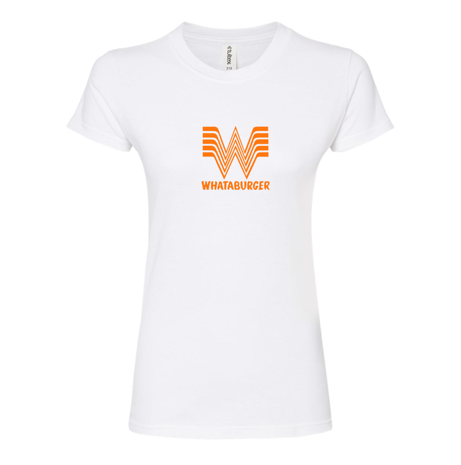 Women's What A Burger Round Neck T-Shirt