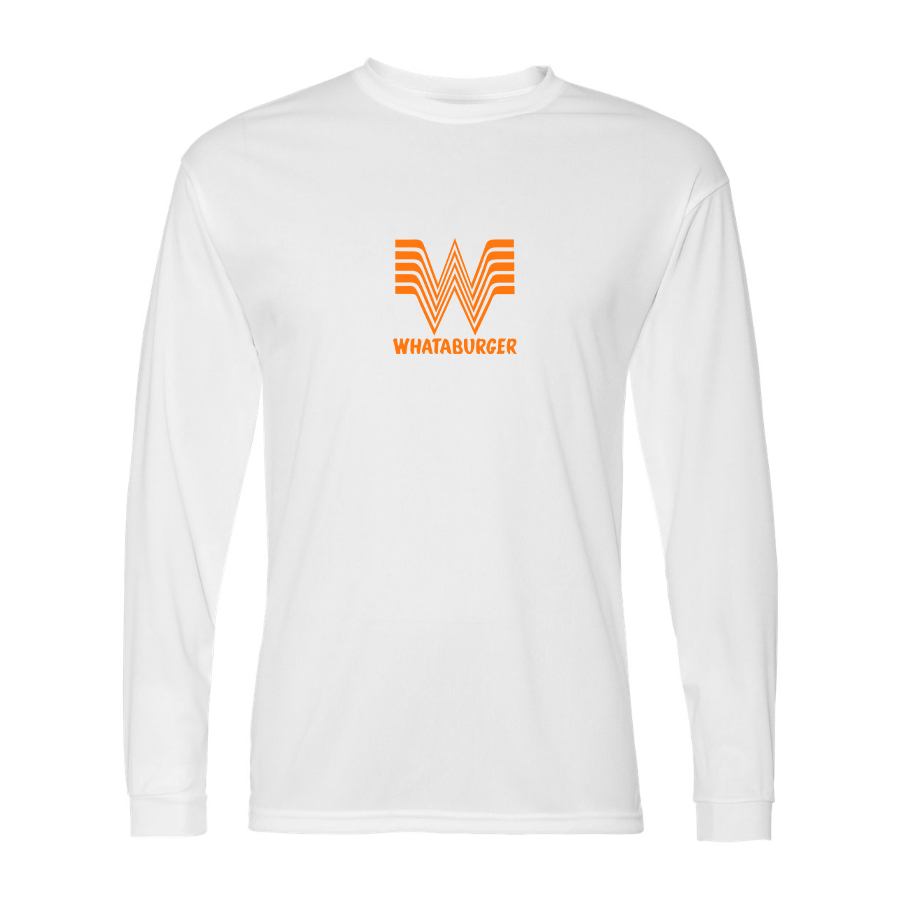 Men's What A Burger Polyester Long Sleeve T-Shirt