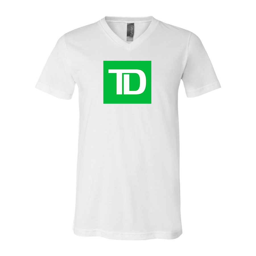 Men's TD Bank BELLA  CANVAS  Jersey V-Neck Tee