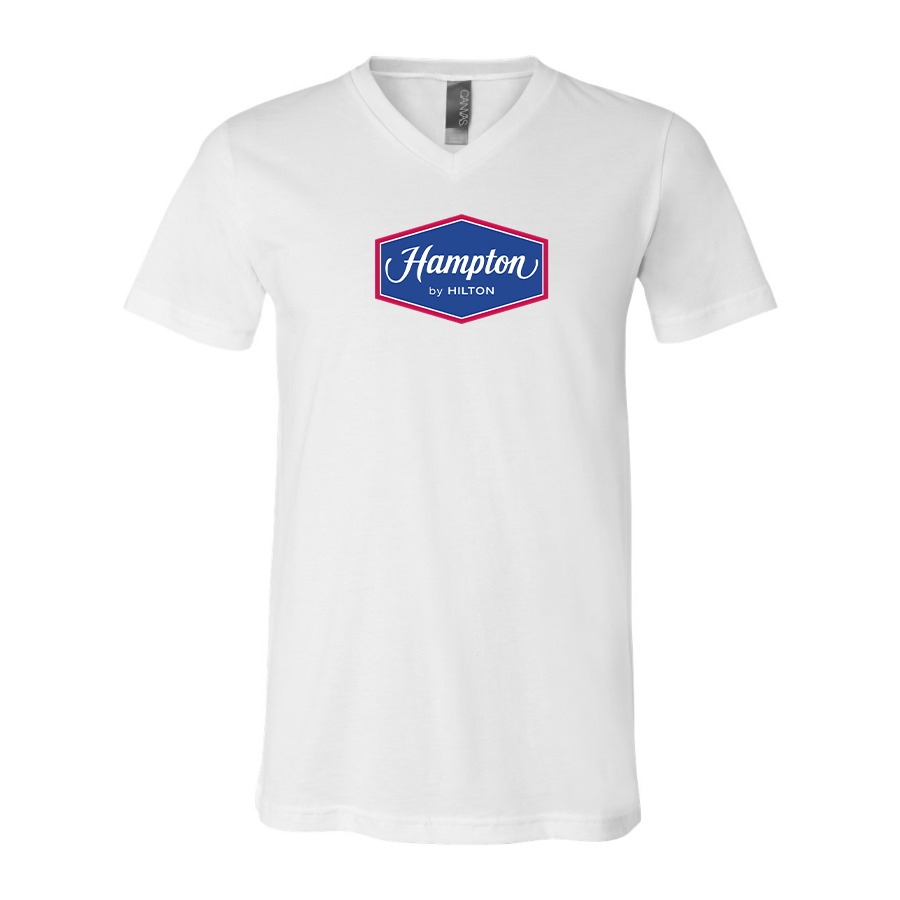 Men's Hampton BELLA  CANVAS  Jersey V-Neck Tee