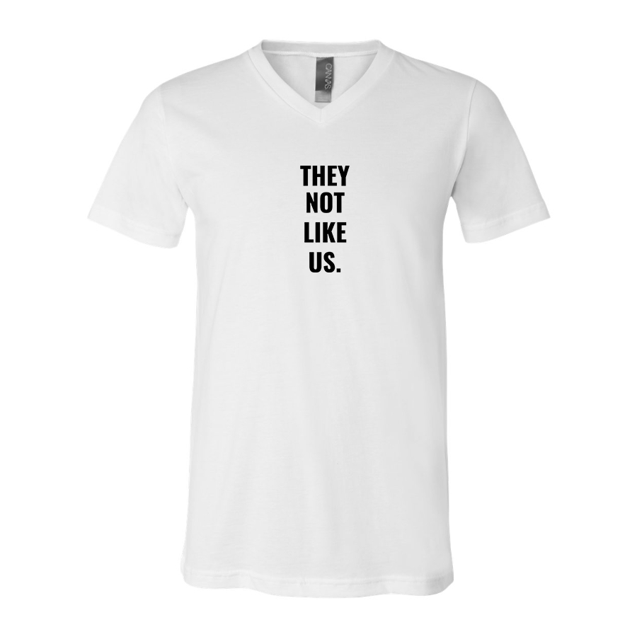 Men's They not like us BELLA  CANVAS  Jersey V-Neck Tee