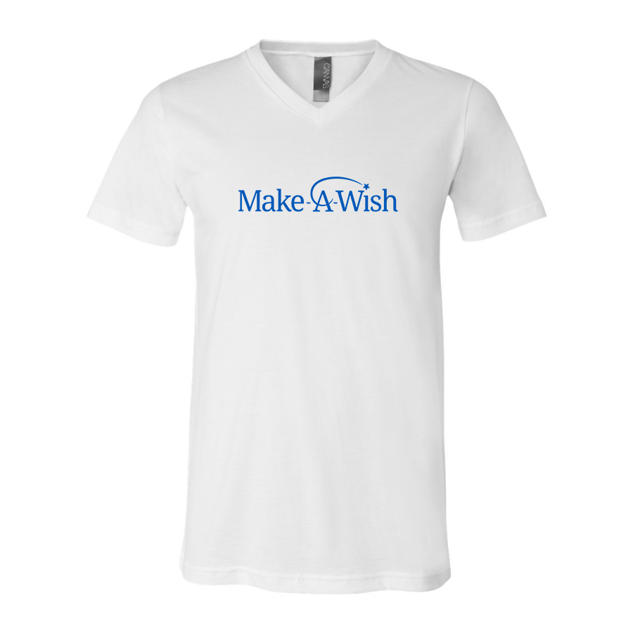 Men's Make-A-Wish BELLA  CANVAS  Jersey V-Neck Tee