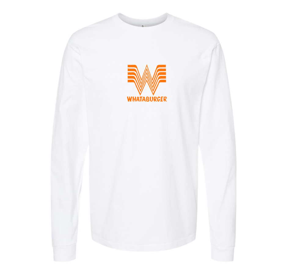 Men's What A Burger Cotton Long Sleeve T-Shirt