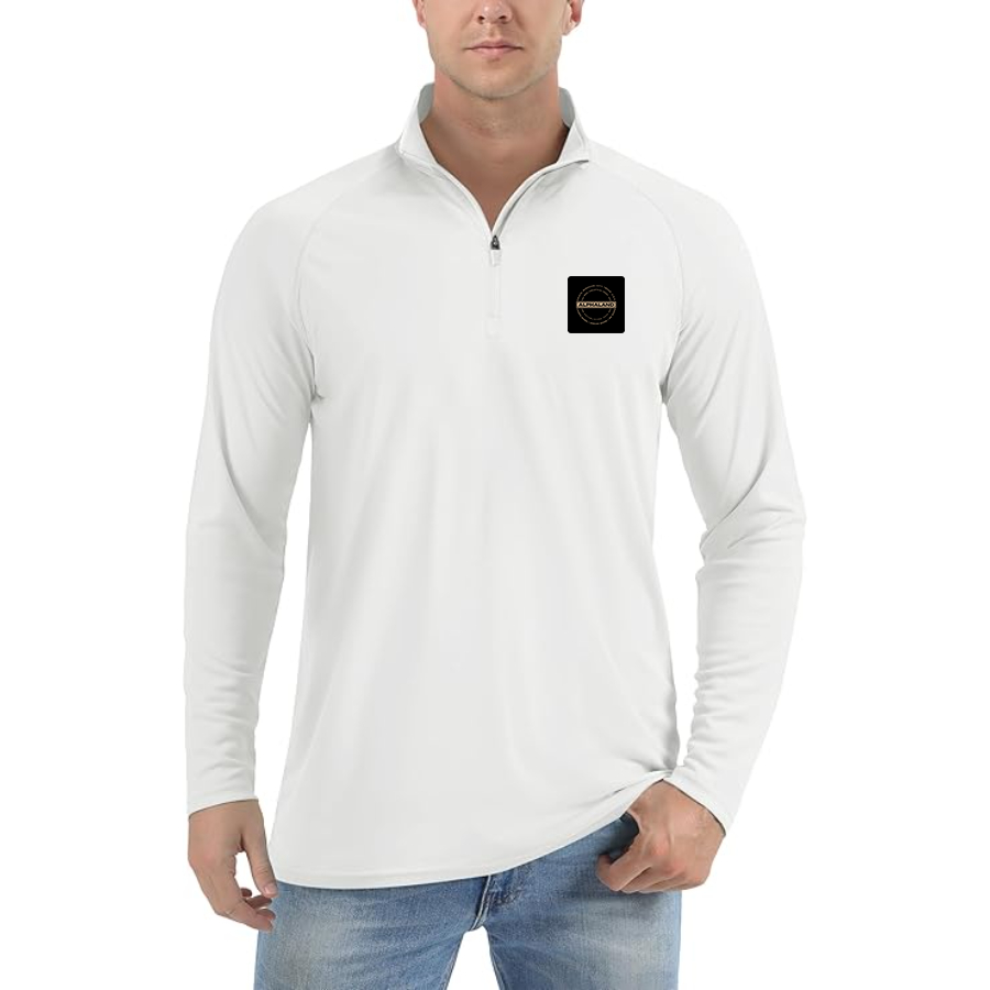 Men's Alphaland Lightweight Quarter-Zip Athletic Shirt Long Sleeve Performance Wear