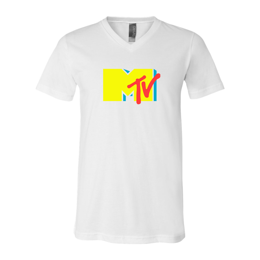 Men's M.T.V BELLA  CANVAS  Jersey V-Neck Tee