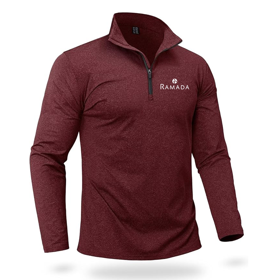 Men's Ramada Quarter Zip Pullover Premium Fleece Lined Heather Long Sleeve Golf Shirts Midweight 1/4 Half Zip Sweatshirts