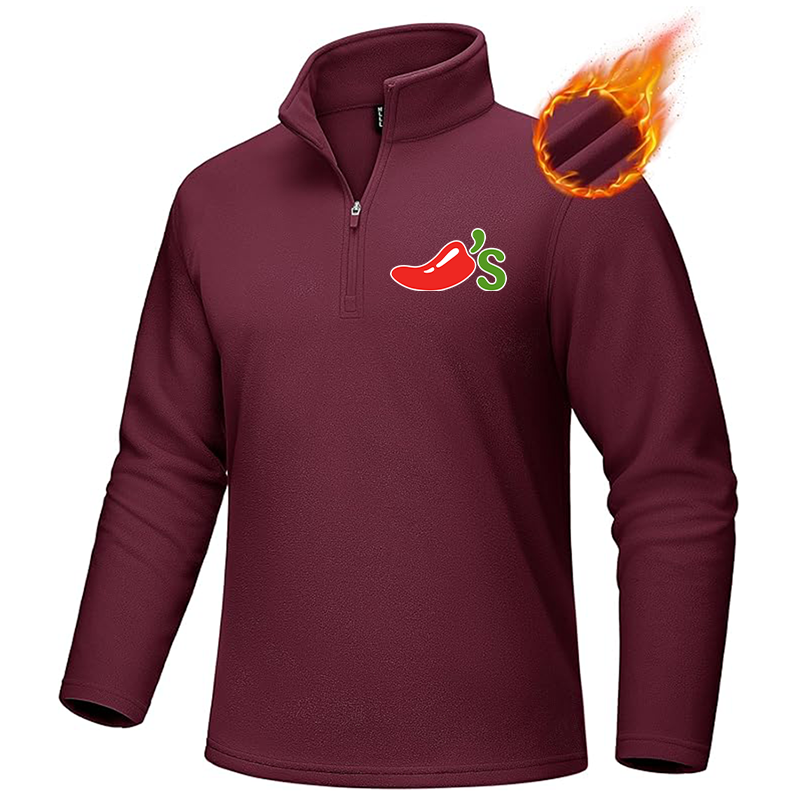 Men's Chilis MAGCOMSEN Quarter-Zip Pullover Polar Fleece Sweatshirt Stand Collar Long Sleeve Shirt for Men Thermal Winter Fall