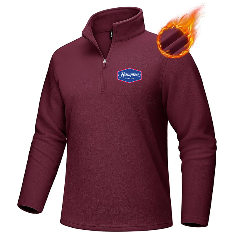 Men's Hampton MAGCOMSEN Quarter-Zip Pullover Polar Fleece Sweatshirt Stand Collar Long Sleeve Shirt for Men Thermal Winter Fall