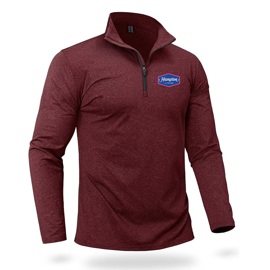 Men's Hampton Quarter Zip Pullover Premium Fleece Lined Heather Long Sleeve Golf Shirts Midweight 1/4 Half Zip Sweatshirts