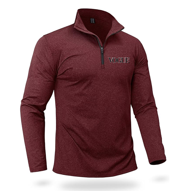 Men's Vogue  Quarter Zip Pullover Premium Fleece Lined Heather Long Sleeve Golf Shirts Midweight 1/4 Half Zip Sweatshirts