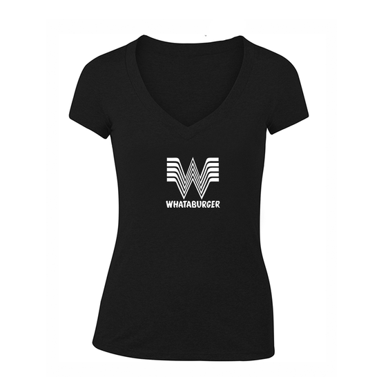 Women's What A Burger V-Neck T-Shirt