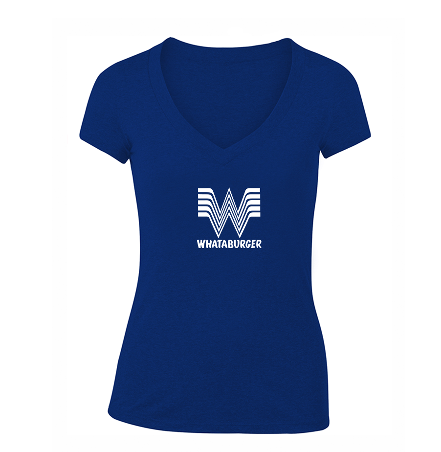 Women's What A Burger V-Neck T-Shirt