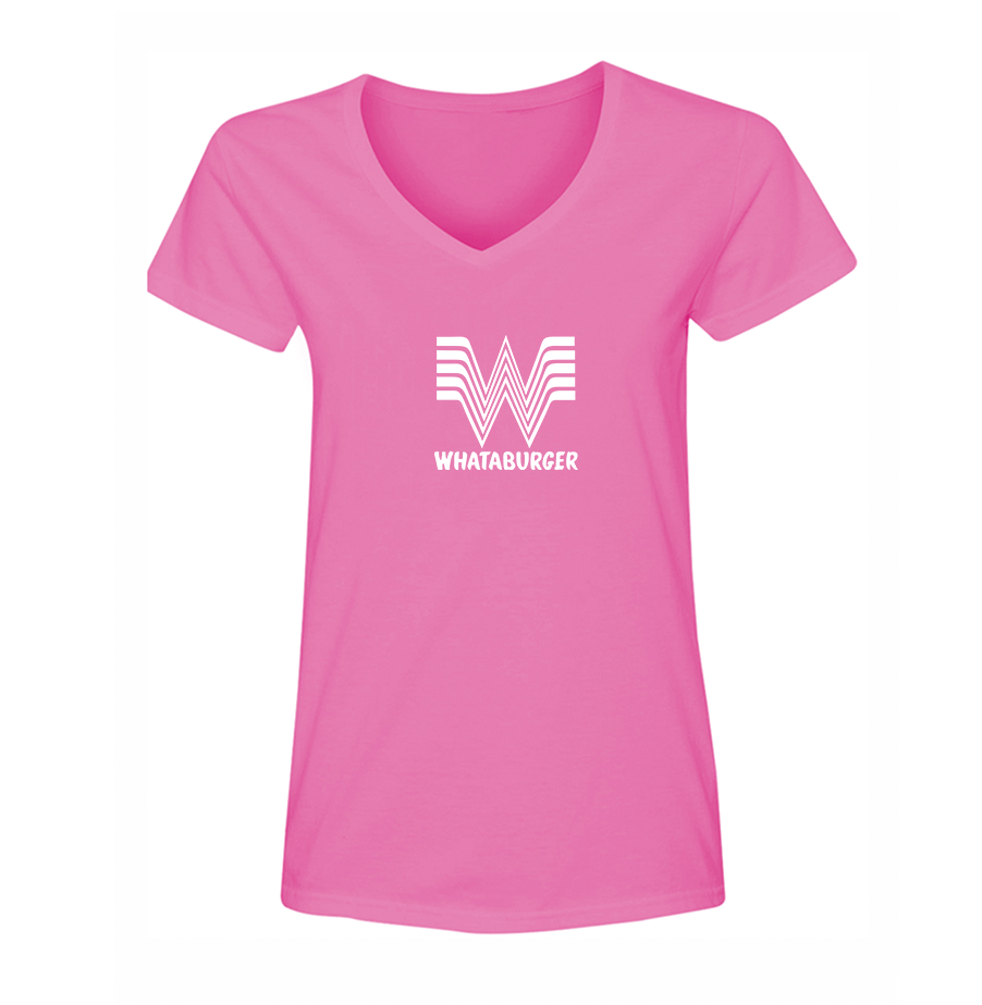 Women's What A Burger V-Neck T-Shirt