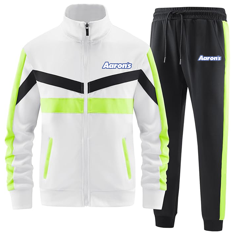 Men's  Aarons ANOTWENER Casual 2 Piece Tracksuit Sets Long Sleeve Full Zip Jacket and Sweatpants Sport Outfits Sweatsuits