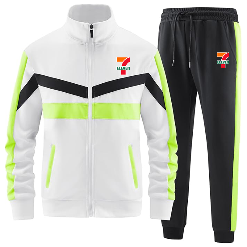 Men's 7-Eleven ANOTWENER Casual 2 Piece Tracksuit Sets Long Sleeve Full Zip Jacket and Sweatpants Sport Outfits Sweatsuits