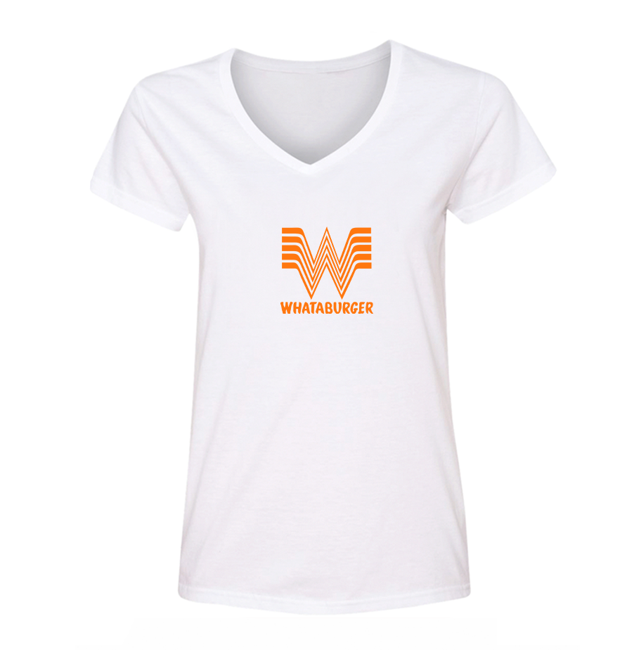Women's What A Burger V-Neck T-Shirt