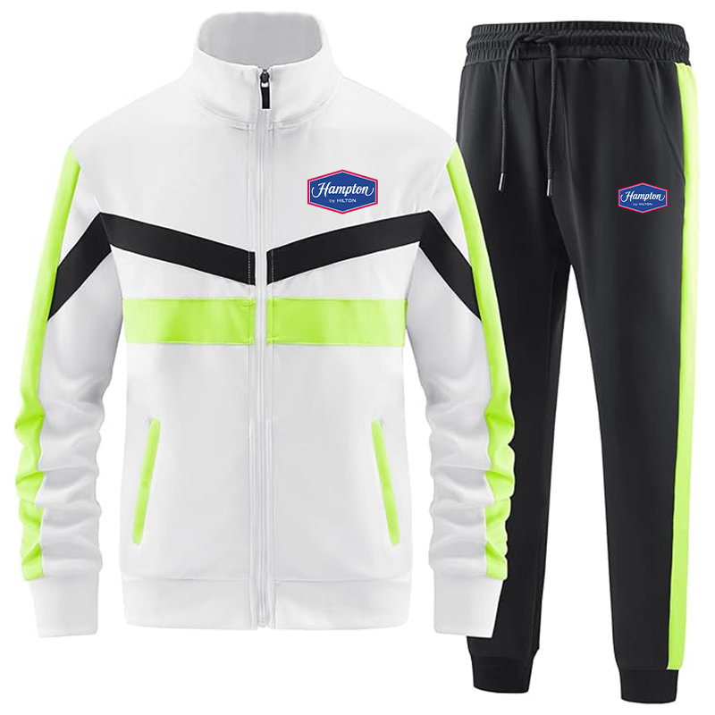 Men's Hampton ANOTWENER Casual 2 Piece Tracksuit Sets Long Sleeve Full Zip Jacket and Sweatpants Sport Outfits Sweatsuits